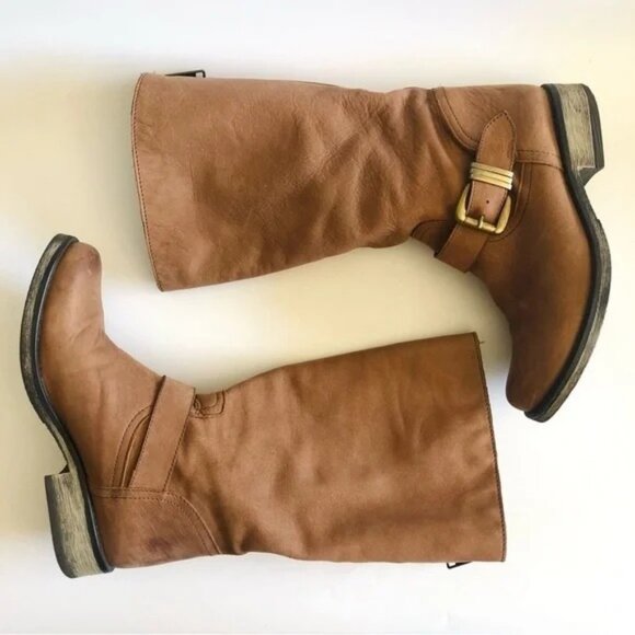 Steve Madden Fyzzle Cognac Moto Boots, size 7.5M π₯Ύ - Picture 6 of 15